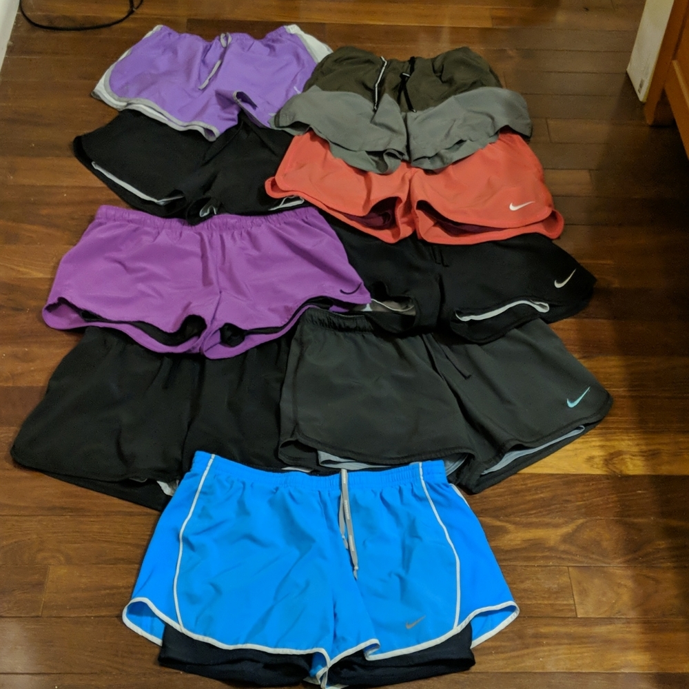 Nike DriFit Shorts Running Lot 9 Pairs